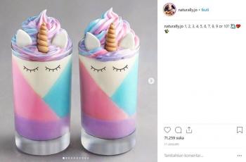Kuliner bertema unicorn. (Instagram/@naturally.jo)