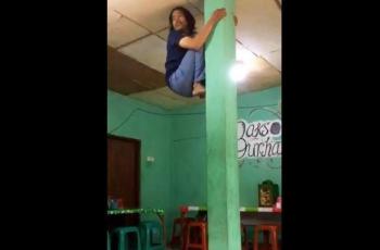 Aksi Cosplay Pengharum Ruangan di Warung (twitter.com/bebetclaluceria)