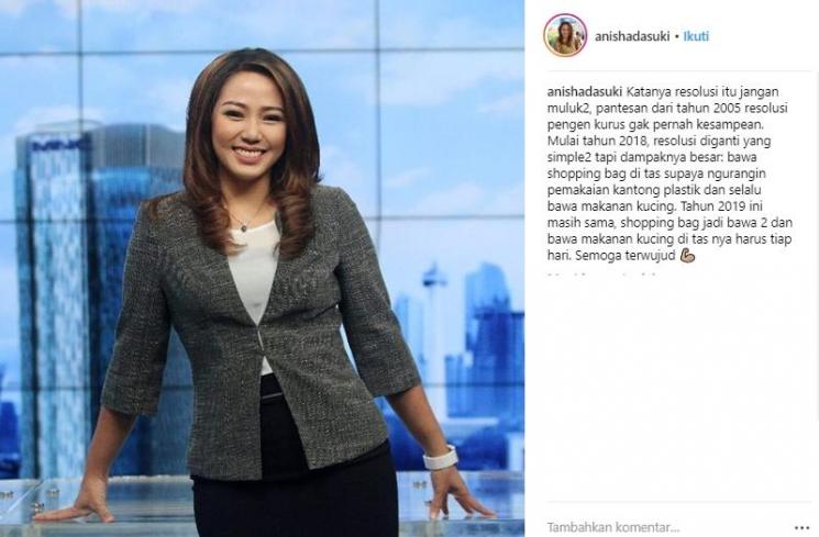 Anisha Dasuki, moderator debat pilpres 2019 putaran kedua. (Instagram/@anishadasuki)