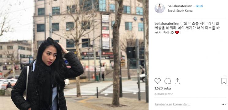 Gaya liburan Bella Luna. (Instagram/@bellalunaferlinn)