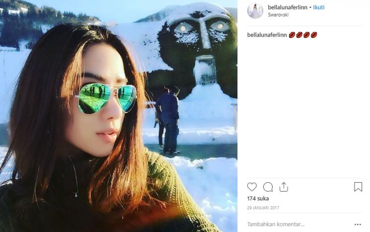 Gaya liburan Bella Luna. (Instagram/@bellalunaferlinn)