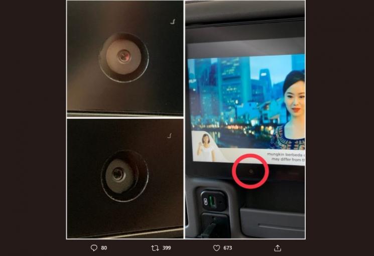 Kamera di TV Pesawat (twitter.com/vkamluk)