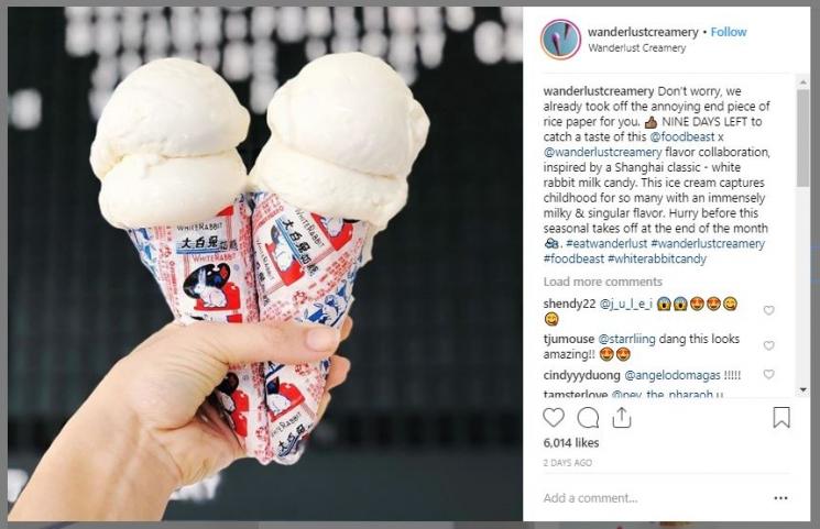 Es Krim Permen White Rabbit (instagram.com/wanderlustcreamery)