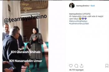 KH Quraish Shihab kabarnya turut hadir di pernikahan Syahrini dan Reino Barack. (Instagram/@teamsyahreino)