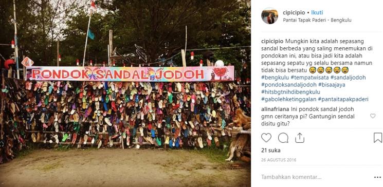 Pondok Sandal Jodoh. (Instagram/@cipcipio)