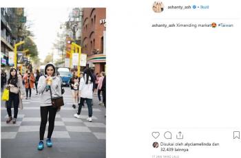 Ashanty cicipi jus pare di Taiwan. (Instagram/@ashanty_ash)
