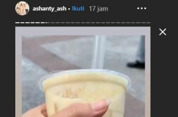 Ashanty cicipi jus pare di Taiwan. (Instagram/@ashanty_ash)