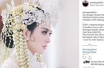 Syahrini bawa tradisi Sunda ke Jepang. (Instagram/@princessyahrini)