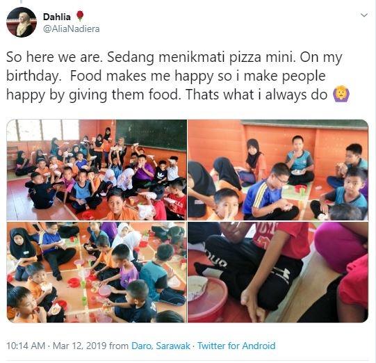 Guru Buatkan Pizza Untuk Murid-muridnya (twitter.com/AliaNadiera)