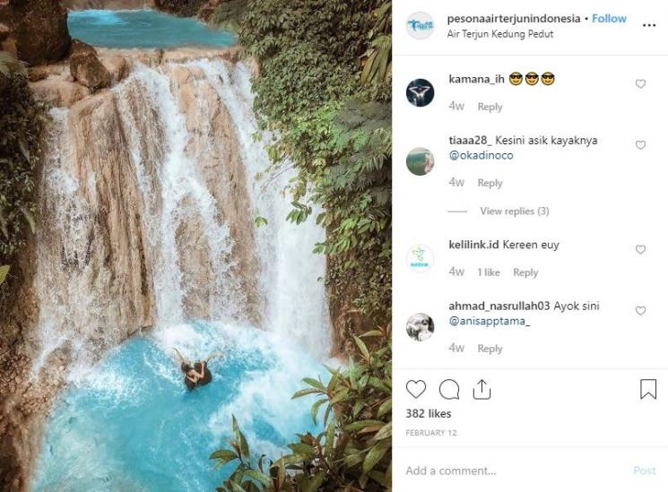 (Instagram Pesona Air Terjun Indonesia)