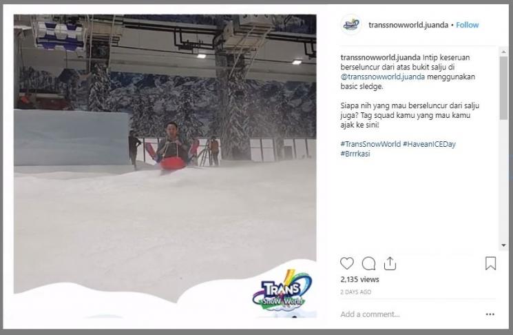 Wahana Bermain Salju Trans Snow World Juanda (twitter.com/transsnowworld.juanda)