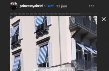 Syahrini dan Reino Barack bulan madu ke Swiss. (Instagram/@princessyahrini)