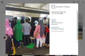 6 Aksi Tak Terpuji Emak-emak di MRT, Mau Ngatain tapi Takut Kualat. (instagram.com/drama.kereta)