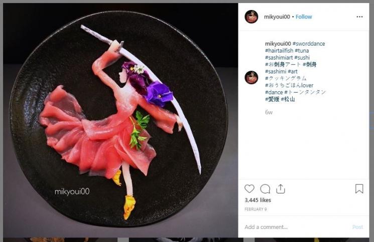 Karya Seni Lukisan dari Sashimi (instagram.com/mikyoui00)