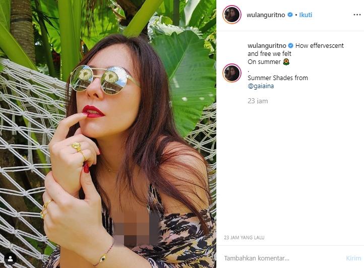 Unggah Foto Liburan, Pose Seksi Wulan Guritno Bikin Baim Wong Gagal Fokus. (Instagram/@wulanguritno)