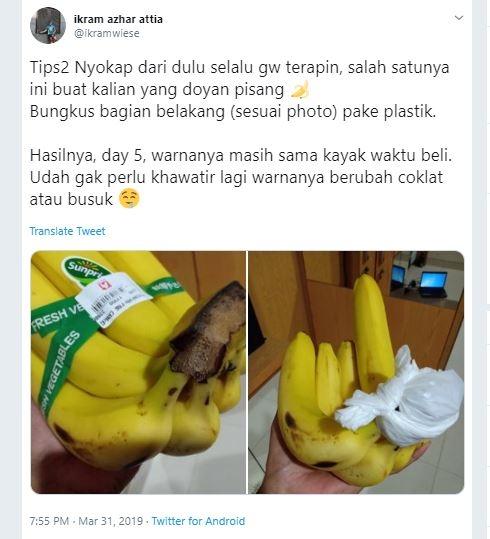 Tips Pisang Tidak Berubah Warna (twitter.com/ikramwiese)