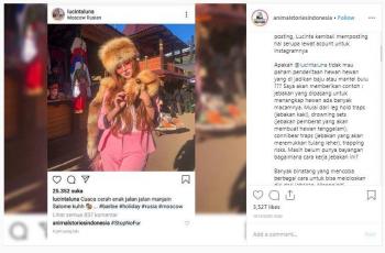 Syahrini dan Lucinta Luna Dapat Surat Terbuka (instagram.com/animalstoriesindonesia)