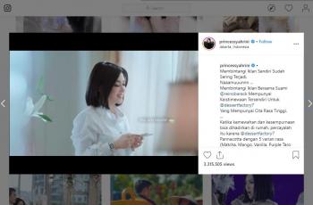 Bintangi Iklan Puding Bareng Reino, Syahrini Pakai Jam Tangan 1 M. (instagram.com/princessyahrini)