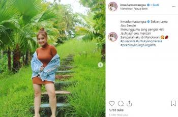 Gaya liburan Irma Darmawangsa. (Instagram/@irmadarmawangsa)