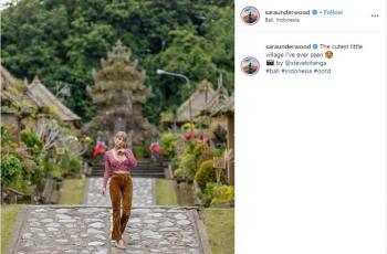 Desa Penglipuran Bali Dipuji Mantan Model Playboy, 'Imut Banget'. (instagram.com/saraunderwood)