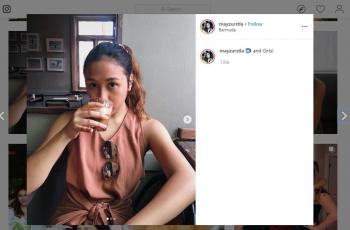 Bikin Melek, 5 Potret Mayzura Munaf, Adik Sherina yang Hobi Ngopi. (instagram.com/mayzurstla)