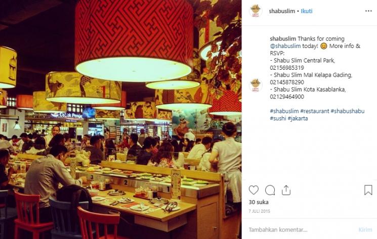 Restoran Jepang all you can eat milik Ferry Salim. (Instagram/@shabuslim)