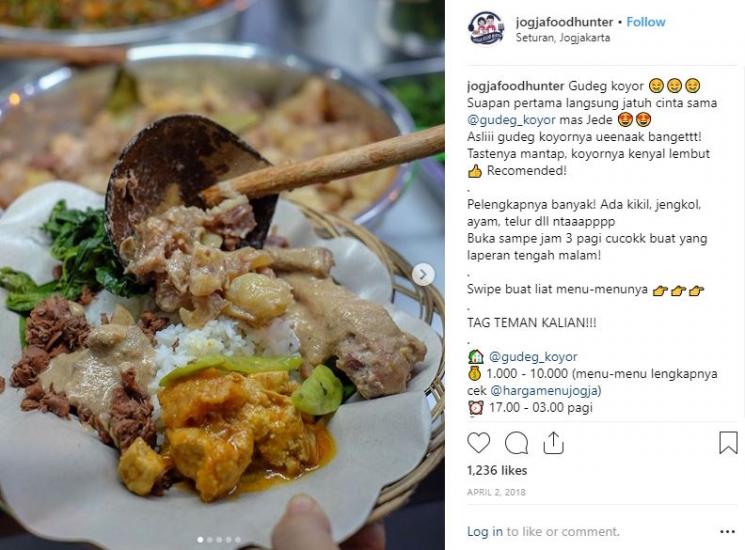 (Instagram Jogja Food Hunter)