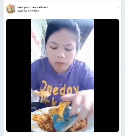 Mukbang Mie Instan Gagal (twitter.com/depresionistaa)