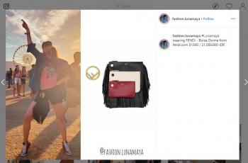 Di Coachella, Luna Maya Bawa Tas Gaya Hippies Harga Fantastis. (instagram.com/fashion.lunamaya)