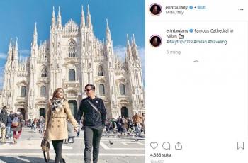 Gaya liburan Erin Taulany istri Andre Taulany. (Instagram/@erintaulany)
