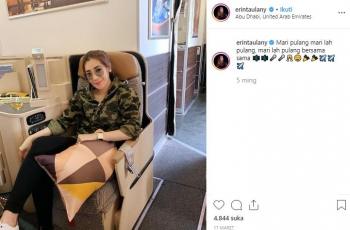Gaya liburan Erin Taulany istri Andre Taulany. (Instagram/@erintaulany)