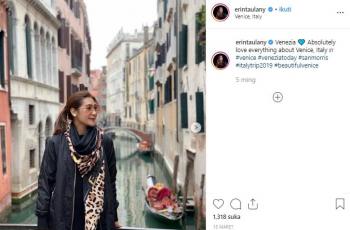 Gaya liburan Erin Taulany istri Andre Taulany. (Instagram/@erintaulany)