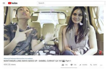 Berjiwa Traveler, Luna Maya : di Hotel Bintang 3 Juga Jalan Gua. Tangkapan layar (Youtube/MrsAyuDewi)