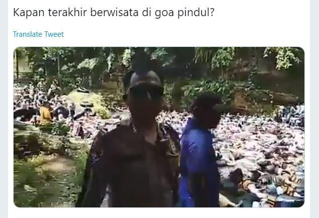 Goa Pindul Penuh Sesak Oleh Wisatawan (twitter.com/Jogja24Jam)