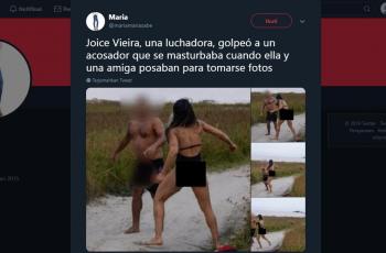 Heboh Artis Masturbasi, Pria Ini Babak Belur saat Masturbasi di Pantai. (twitter.com/mariamariasabe)