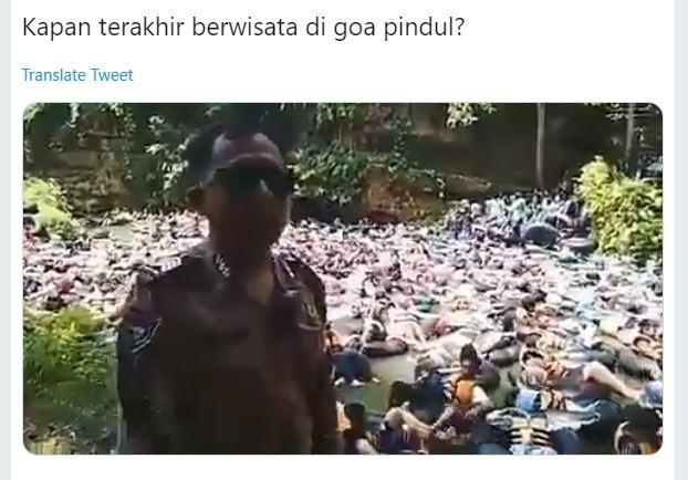 Goa Pindul Penuh Sesak Oleh Wisatawan (twitter.com/Jogja24Jam)