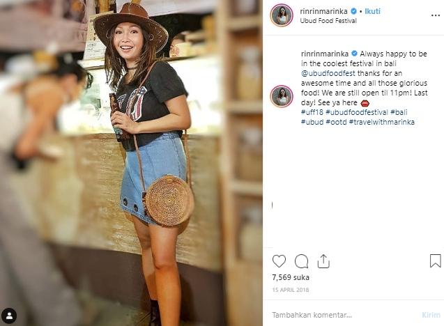 Gaya liburan Chef Marinka. (Instagram/@rinrinmarinka)