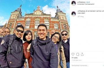 Gaya liburan Arfita Dwi Putri, istri Yama Carlos. (Instagram/@arfitadwip)
