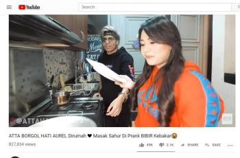 Sahur Bareng Aurel Hermansyah, Atta Halilintar Pamer Dapur Rumahnya. Tangkapan layar (Youtube/Atta Halilintar)