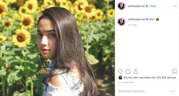 Gaya liburan Syifa Hadju. (Instagram/@syifahadjureal)