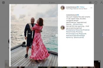 Dipaksa Maia Estianty Foto Romantis, Begini Ekspresi Irwan Mussry. (instagram.com/maiaestiantyreal)