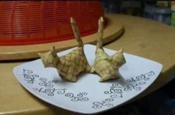 Gemas, Ini Jadinya Kalau Ketupat Berbentuk Kucing