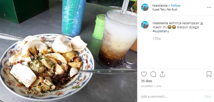 Kupat Tahu Pak Budi. (Instagram/@risaislamia)