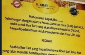 Pengumuman D'Cost Larang Pengunjung Bawa Kue Ultah Tanpa Cap Halal, Viral di Medsos