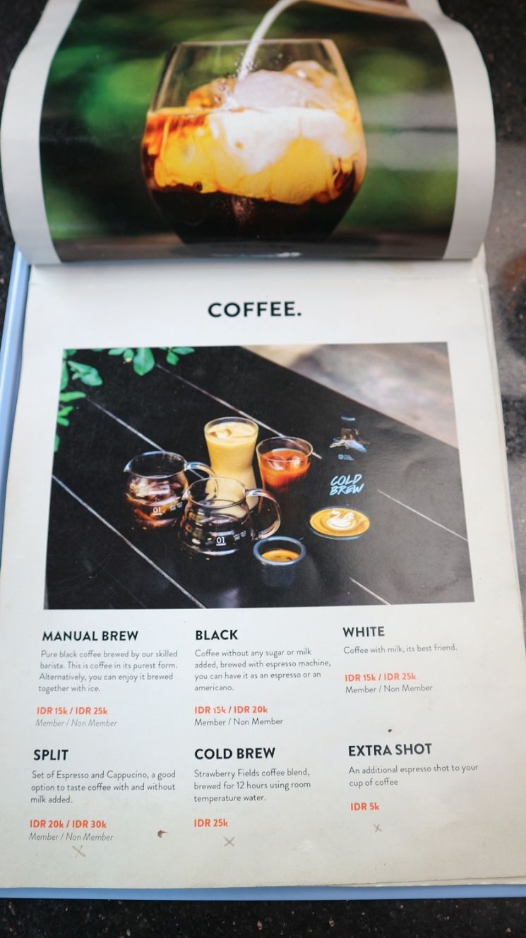 Menu di Space Coffee Roastery (Guideku.com/Amertiya)