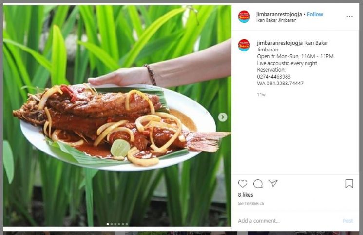 Kuliner Dekat Monumen Jogja Kembali (instagram.com/jimbaranrestojogja)