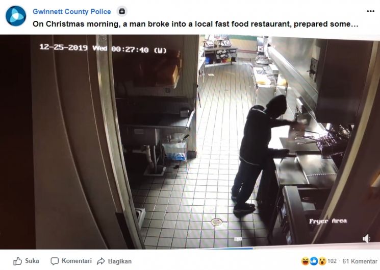 Pencurian di Taco Bell. (facebook.com/GwinnettCountyPolice)