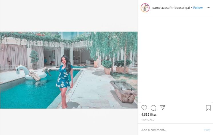 Pamela Safitri Liburan di Bali. (instagram.com/pamelaaasafitriduoserigala)