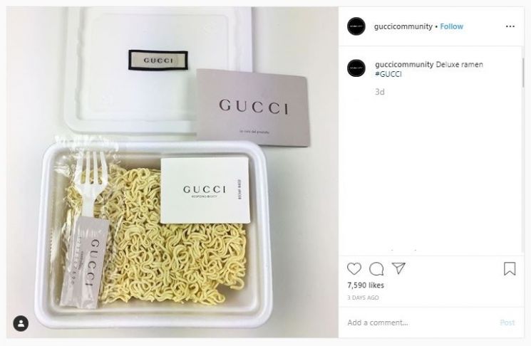 Mie Instan Gucci Viral (instagram.com/guccicommunity)