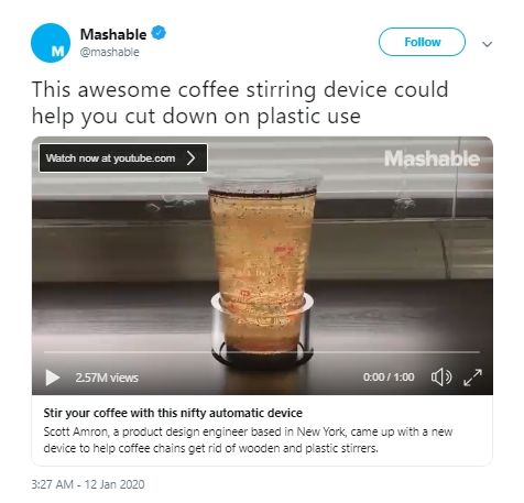 Temuan Alat Pengaduk Kopi. (twitter.com/mashable)